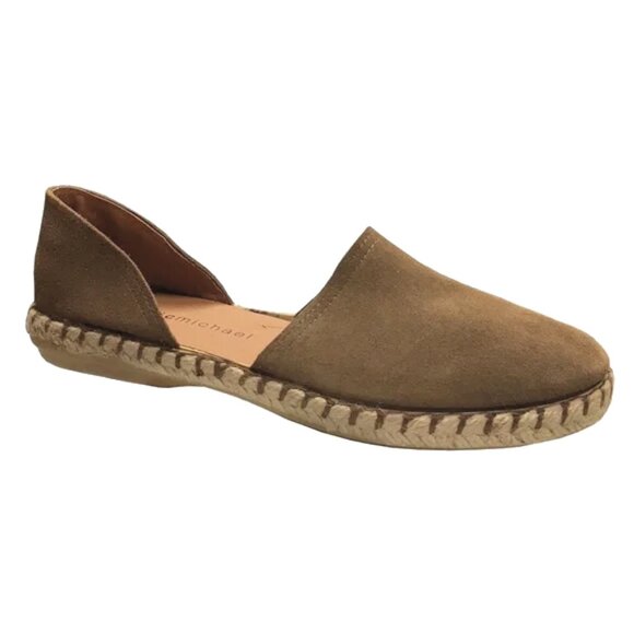 NEW Eric Michael Women Olivia Cognac d'Orsay Espadrille Jute Loafer Round Toe - Picture 1 of 1